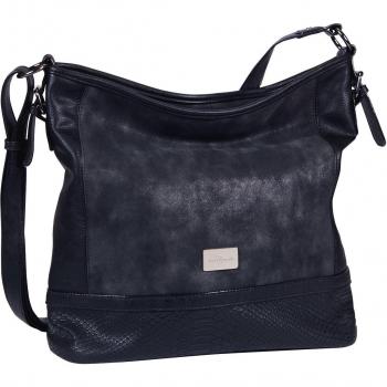 Tom Tailor Acc JUNA - Bolso de mano de material sintético mujer, color negro, talla 40x25x15 cm