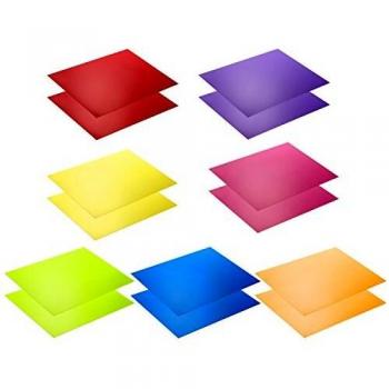 Neewer 14-Piece Flash Lighting Gel Filter Kit with 7 Colors - 11x8.6 Transparent Color Correction Lighting Film Sheets