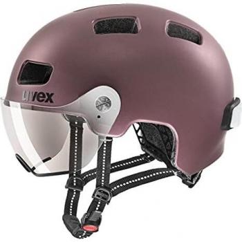 Uvex Rush Visor Casco de Bicicleta, Adultos Unisex, Blackberry Mat, 55-58 cm
