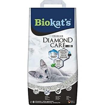 Biokat's Arena de Gato Diamond Care Classic 8L con Carbón Activo y Aloe Vera