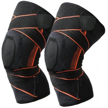 PELLOR 1 Par Rodilleras Antideslizante Presurizadas Deportiva Transpirable de Silicona para Baloncesto Fútbol Golf Ciclismo Tenis Voleibol Halterofilia