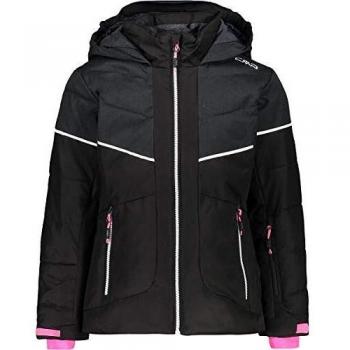 CMP Girls Fix Hoodie - Chaqueta con capucha para niña, talla 164, color negro
