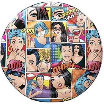 BESTWAY 43264 Colchoneta Hinchable Pop Art Comic Redonda, 188 cm