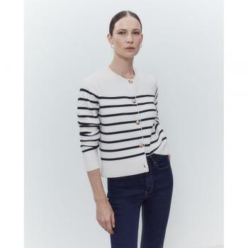 Chaqueta de punto de mujer de rayas El Corte Inglés