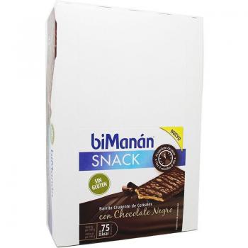 Bimanán Bekomplett Snack Crujiente de Cereales Chocolate Negro Sin Gluten 20 Barritas 17g