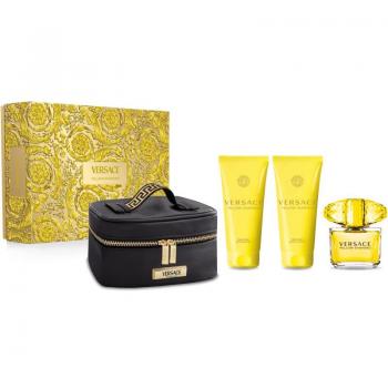 Versace Yellow Diamond Eau De Toilette 90ml Women's Gift Set (4 pcs)