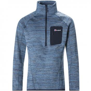 Berghaus Tulach 2.0 de forro polar con media cremallera para mujer, hombre, color Dark Deep Water Marl, tamaño L