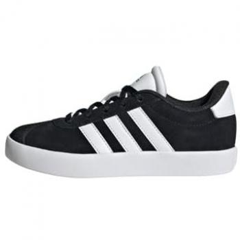 Zapatillas adidas VL Court 3.0 infantil, color FTWR White/Silver Met./Bright Red, talla 34 EU, diseño moderno, ideal para uso diario y actividades deportivas