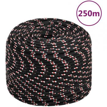 Cuerda de barco polipropileno negra 6 mm 250 m