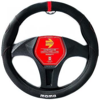 Funda para Volante Momo 014 Negro Universal, tipo de producto: funda para volante, características: diseño universal, color negro, material poliuretano, compatible con volantes de diferentes tamaños