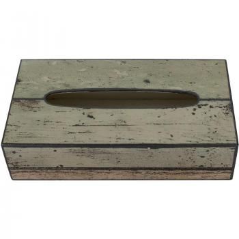 Fundashop FCPV28 - Caja cubre Kleenex, decoración de tablones, madera, color gris