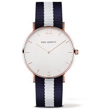 Paul Hewitt Reloj analogico para Unisex de Cuarzo con Correa en Nailon PH-SA-R-St-W-NW-20