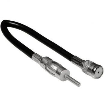 Hama 42629 - Adaptador antena Plug DIN Socket ISO, DIN, color negro