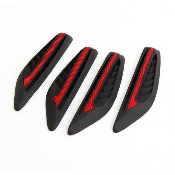 sourcing map Protector de Coche Puerta Negro Rojo Placa de Goma Delantero Trasero