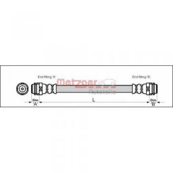 Metzger 4114798 Tubo flexible de frenos