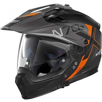 Casco Nolan N70-2 X Bungee N-Com Negro Naranja 2XS