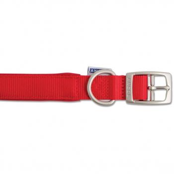 Collar acolchado ajustable para perro Ancol rojo, 45-54 cm, resistente al clima