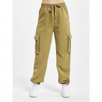 Urban Classics Women's Summer Olive Viscose Twill Cargo Pants