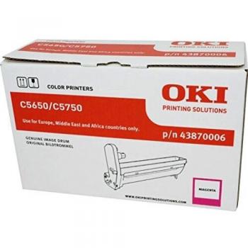 Tambor de Imagen Magenta Original OKI 43870006 para C5650/C5750, Alta Capacidad (20000 Páginas)