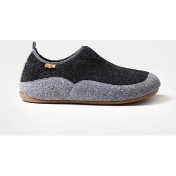Toni Pons - Zapatillas de casa de hombre de fieltro reciclado en tonos lisos, fabricadas en España, alta calidad, modelo Nil-Fr Negro