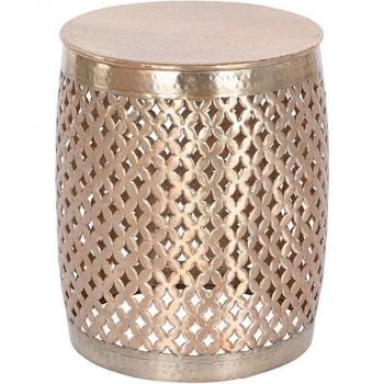 Mesa auxiliar de aluminio con diseño moderno y elegante