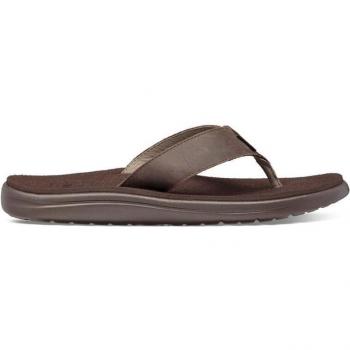 Teva Sandalia Voya Flip Leather marrón oscuro - 44.5