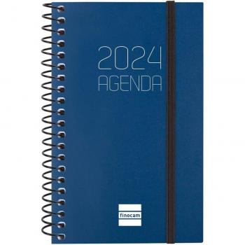 Agenda Espiral Opaque 2024 Azul Enero 2024 - Diciembre 2024 (12 meses) Español