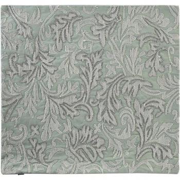 Funda de cojín de algodón con estampado floral verde de 50 x 50 cm