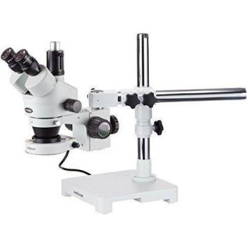 AmScope SM-3TX-80S de 3.5X-45X de zoom trinocular microscopio est-reo con soporte Boom