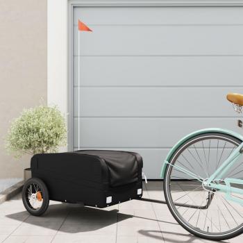 Remolque de carga para bicicleta hierro negro 30 kg
