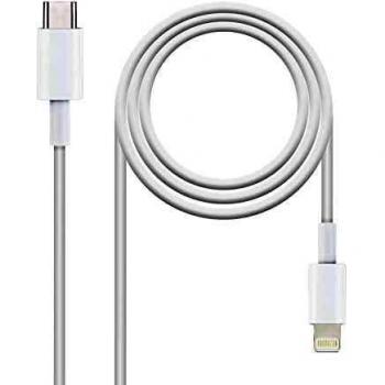 Nanocable Cable Lightning a USB Tipo-C, 50cm, Blanco