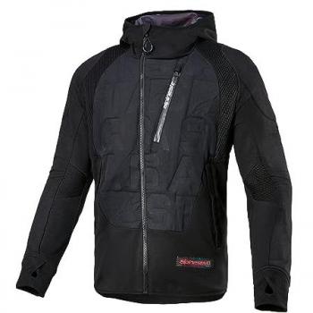 Chaqueta de Moto Alpinestars MO.ST.EQ Hybrid con Capucha Negra M