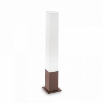 Bolardo de jardín Edo Aluminio Café 1 bombilla 79cm