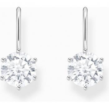Thomas Sabo Sterling Silver Essentials White Zirconia Drop Earrings for Women