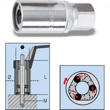 Extractor de pernos rodantes Beta 1433 con conexión cuadrada de 1/2 y tamaño M7 - 014330007