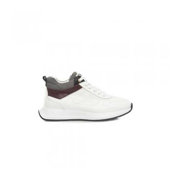 Cerruti 1881 White Leather Platform Sneakers for Women, Size 8 US (EU38), Logo Detail
