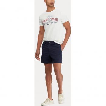 Polo Ralph Lauren Men's Adjustable Elastic Waist Shorts with Interior Drawstring and Logo in Blue