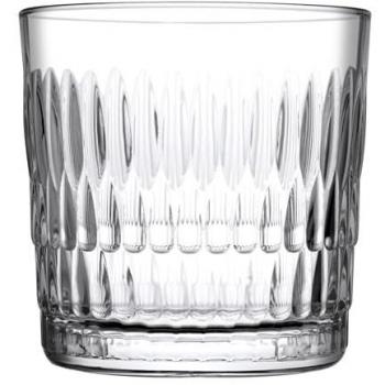 Vaso tallado Pasabahce Rain - Pack de 3 vasos de cristal, 30 cl