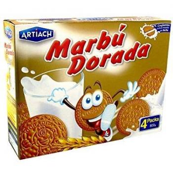 Marbú - Dorada Sabrosa y Crujiente - Galleta Maria - 800 g - [pack de 3]
