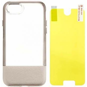 Otterbox Slim bundle, Pack Funda Anti Caídas Fina y Protector de Pantalla Cristal Templado, Trasera iPhone 8/7 Beige, Color Transparente