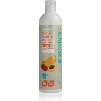 Greenatural 2-in-1 Shower Gel & Shampoo with Vitamins A, C, E - 400 ml