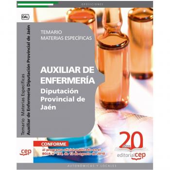 Auxiliar de Enfermería Diputación Provincial de Jaén. Temario Materias Específicas