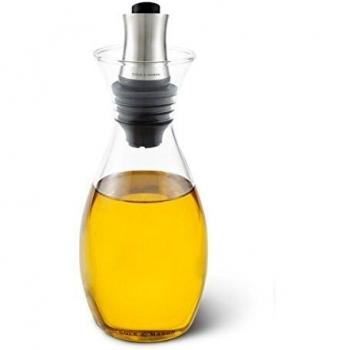 Cole & Mason H103029 Haverhill Aceitera y Vinagrera, 370ml, Dispensador de Botella/Decantador, Vidrio/Acero Inoxidable, 1 x Botella, Suministrado Vacío, 2 Años de Garantía