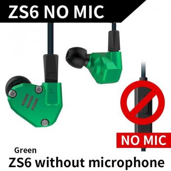 Auriculares KZ ZS6 In Ear Monitores HIFI Estéreo con Tecnología Híbrida 2DD + 2BA, 8 Controladores, Cancelación de Ruido, Diseño Deportivo para Gaming