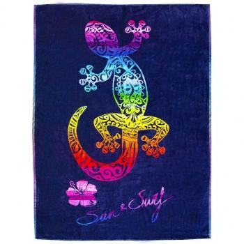 Toalla de playa SUN&SURF jacquard salamandra multicolor - doble