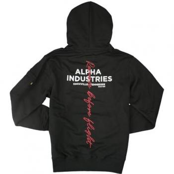 Alpha Industries Men's Signature BP Hoodie - Black - Sizes S to XXL