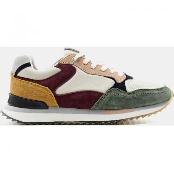Zapatillas HOFF Montreal para Mujer en Piel Multicolor con Suela Serigrafiada y Detalles en Burdeos Bajas Tipo Running