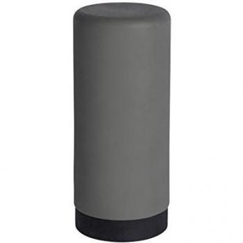 WENKO Dispensador de detergente Easy Squeez-e gris - Seifenspender Capacidad: 0.25 l, Silicona, 6 x 14 x 6 cm, Gris
