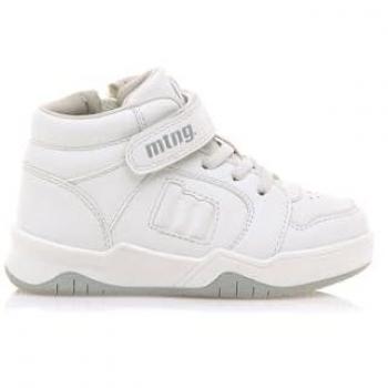 Botines Casuales para Niña MTNG Pope Blanco con Cierre de Cordones y Puntera Redonda