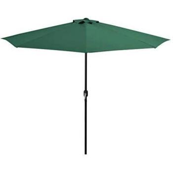 vidaXL Garden Parasol with Aluminium Pole Green 300x155 cm Half